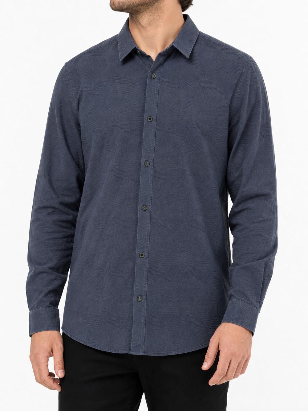 HUGO Men's Slim Fit Geometric 100% Cotton ButtonUp Long Sleeve Shirt XL Business